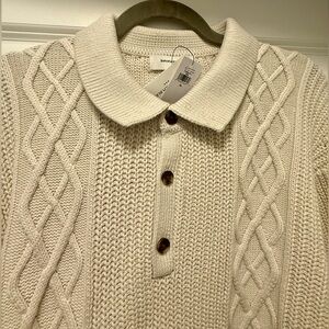 Banana Republic Cream Cable Knit Sweater